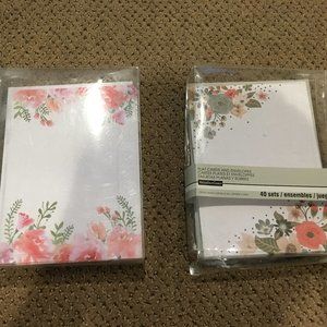Floral Stationary Cards w/ Envelopes